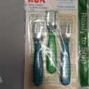 NUK Kiddy Cutlery Forks, Durable Stainless Steel, BPA & Latex-Free, 18+ Months, Pack of 3