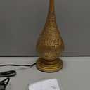 Baquler Moroccan Table Lamp Vintage Modern Decorations Desk Lights Metal Turkish Moroccan Bedside Vintage Nightstand Lamp for Bedroom & Living Room Home Decor