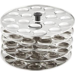 Tabakh 5-Rack Stainless Steel Mini Idli Stand, Makes 90 Idlys
