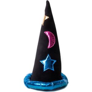 Funny Party Hats Funny Party Accessory Wizard Hat - Merlin Hat - Wizard Costume Accessories - Black Wizard Hat (Colorful)