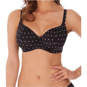 Freya Womens Jewel Cove Underwire Sweetheart Bikini Top (Black, L)
