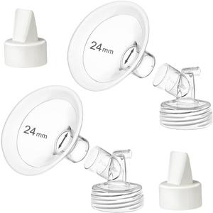Pumpmom 24mm Flanges Compatible with Spectra S2 Spectra S1 9 Plus Synergy Gold Breastpumps Accessories, Replacement Breast Shield to Spectra Pump Parts and Spectra Flange