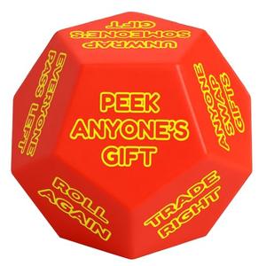 SOGUAOLO Santa Swap Gift Exchange Dice, Christmas White Elephant Game Dice, Xmas Exchange Gifts for Family Party Game, Christmas Stocking Stuffers Gift for Teens Grandkids Holiday Parties