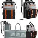 RECALLA Diaper Bag Backpack with Changing Station,Large Baby Backpack for Travel Multifunctional Baby Bag for Mom & Dad, GrayBlack