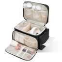 Breast Pump Bag Fit for Spectra S1 and S2, Pumping Bag with Waterproof Mat for Pump Accessories, Portable Pump Carrying Case for Work, Travel and Family Use, Black