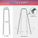 Gtongoko 120 Pack Galvanized Landscape Staples Garden Plant Cover Stakes 10 Inch 11 Gauge SOD Staples Ground Fence Stakes for Landscaping Securing Weed Barrier Fabric, Christmas Decorations