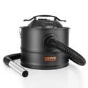 VEVOR Ash Vacuum Cleaner 4 Gallon with 1200W Strong Suction Ash Vac Collector with Wheels and 47.2-in Flexible Hose for Grills Fireplaces Pizza Ovens Log Burner Pellet Stoves Wood Stove