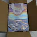 RACETOP 15 Pcs Iridescent Glossy Gift Bags Medium Size, 8x4x10 Inch Holographic Reusable Gift Bags with Handles & Sturdy Base, Ideal for Birthday, Wedding, Bachelorette, Party Favors, Holiday Goodie
