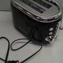 MELLERHOME Retro Toaster 2 Slice, 7 Browning Levels, 3 Functions (Reheat, Defrost, Cancel), Stainless Steel Features, Removable Crumb Tray, Under Base Cord Storage, Black Toaster Kitchen Appliances