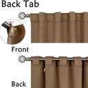 BGment Rod Pocket and Back Tab Blackout Curtains for Bedroom - Thermal Insulated Room Darkening Curtains for Living Room, 2 Window Curtain Panels (42 x 84 Inch, Taupe)