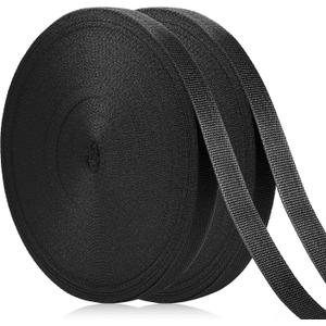 Shappy Tree Tie Strap Garden Webbing Strap Garden Plant Supports Tree Tie Staking and Guying for Outdoor Use, Plant Supports, Grafting, Straightening Supplies(Black,295 Feet x 1 Inch)
