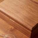 Small Wooden Jewelry Box, Vintage Delicate Walnut Wood Jewelry Case, Ideal Gift for Man Women, Protable Travel Jewelry Organizer (Gray, Medium)