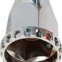 Front and Rear Wheel Axle Cover Center Caps Hub Cover Chrome Semi Truck with 33mm Lug Nut Covers Screw-on