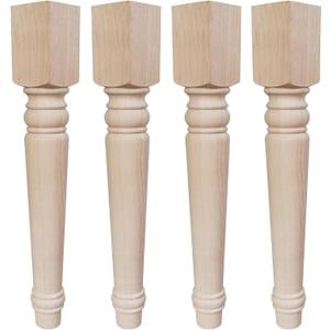 29 Inch Wood Table Legs Unfinished Wooden Coffee Table Legs for Furniture Set of 4 Unfinished Wood Furniture Legs DIY Bench/Desk/Dinning Table (29 Inch)