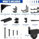 Sliding Gate Hardware Kit, Sliding Deck Gate Kit, Anti Sag Gate Kit | Heavy-Duty Galvanized Steel Construction, Comes with Smooth Silent Rollers, Fits 2x4" or 2x6" Rails, 1.5" thickness