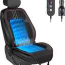 Paffenery 1Pcs Cooling Car Seat Cover Front Seat, 12V-24V Ventilated Cooling Car Seat Cushion, Cooled Seat Cover for Car SUV Truck Universal Fit, Sports Black