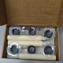 yunsheng 8.6Inches LED Window Candles Dusk to Dawn Light Sensor Timer, 6PCS Battery Operated Flameless Taper Candles with Drip Texture, Suction Cups and Removable Black Base, Christmas Home Decor