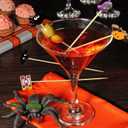 2 x WorldBazaar 120PCS Halloween Cocktail Picks 6 Styles Halloween Skewers Appetizer Food Fruit Toothpicks Charcuterie Skewers Sticks Party Supplies Decorations