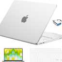 EooCoo for MacBook Neo Case 13 inch 2026 Model A3404 with A18 Pro Chip, Scratch Resistant Protective Hard Shell Case & Keyboard Cover & Screen Film & Type C, Original Matte Clear