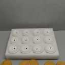 ZOUTOG 12 Pack Ceramic Succulent Pots,4 Inch Plant Pots,Succulent Planters with Drainage Hole & Bamboo Tray for Indoor Plants,White Small Flower Planters for Home,Office,Desk