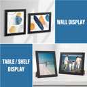 7 x PETAFLOP Picture Frames 8 by 10 7 Pack, Black 8x10 Photo Frames Set for Wall Tabletop Horizontally or Vertically Display