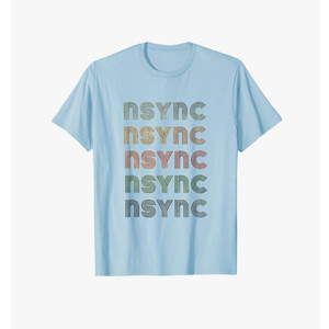 Love Heart Nsync Tee Grunge Vintage Style Black Nsync T-Shirt S