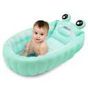 Inflatable Baby Bathtub,Newborn Bathtub Seat for Infant,Non-Slip Baby Pool for Sitting up,Foldable Toddler Tub Shower,Portable Travel Bath for Kids 0-6 Year (Green)