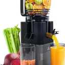 Cold Press Juicer Machines,5.8" Extra Wide Feed Chute juicer machines,350W Slow Cold Press Juicer Machines,Slow Masticating Juicer with High Juice Yield for Whole Vegetables & Fruits, Easy to Clean