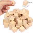 500 Packs Wooden Blocks for Crafts, 0.8 Inch Pine Wood Cubes, 2 x 2 x 2 cm Wooden Cubes for Paint, Stamp, Decorate, DIY Projects and Personalized Gifts,by GNIEMCKIN