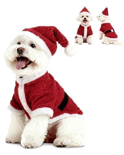 CuteBone Christmas Dog Costumes for Medium Dogs – Santa Claus Pet Cosplay Outfits | Cute Puppy Costume for Holiday Party, Dress-Up, Photo Shoots GBZ05M