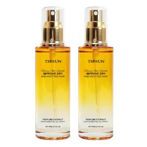 Conditioning Oil Spray,Clear Hair Spray for Dry and Frizzy Hair,Leave-in Hair Conditioning Oil with Jojoba Oil and Shea ButterDetangling, Styling and Hydrating (2PS) (Yellow)