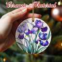Christmas Ornaments, Flower Ornament, Christmas Tree Ornaments, Xmas Decorations, Holiday Decorations, Gifts for Flower Lovers, Holiday Party Gifts, and Xmas Gift Ideas - Iris Flowers
