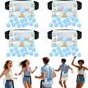 4 Set Blue Bear Baby Shower Games Swing Shaking Balls Game for Adult Includes 40 Balls, 4 Paper Boxes, 4 Belts Table Tennis Twerk Game Supply for Outdoors Indoors