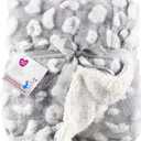 Idea Nuova Plush Baby Throw Blanket, 30x40, Grey