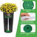 YLSAZL 2 Pack Adjustable Height Plant Risers for Inside Pots,11-17" Rise Plant Risers for, Indoor & Outdoor Insert with, Tall Square Round Taper Planter with 6''8" 10" Base & Top Green - Short