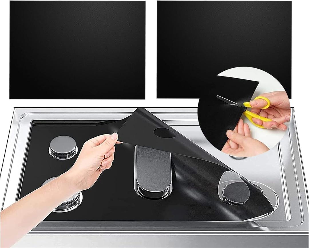 Daordaer Silicone Stove Covers for Gas Burners, Stove Top Cover Easier to Cut Clean Reusable Stove Protector Liners Non Stick Washable Liner Gas Stove Burner Covers Fits Most Gas Range,27x16.7in