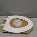 Mayfair Cassel Slow Close Toilet Seat, Easy Clean, Non Slip Premium Wood Seat, Easy Install, Made in USA, Elongated, White