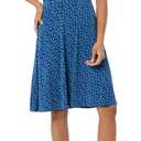 Amazon Essentials Women's Short Sleeve V-Neck Gathered Fit and Flare Dress (XX-Large, Bright Blue Floral)