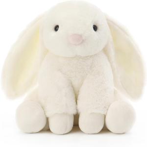 Apricot Lamb Toys Plush Cream Bunny Rabbit Stuffed Animal with Fluffy Soft Ears (Cream Bunny, 8 Inches)