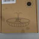 3.5W Solar Fountain with 2000mAh Battery - Work On Cloudy Days - Upgrade Glass Panel Solar Bird Bath Fountain, Hummingbird Water Feature Pump with 7 Nozzles, 4 Fixed Pipes for Garden, Pool (Black)