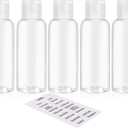 5 Pack 3.4oz Empty Plastic Travel Bottles for Toiletries TSA Approved Leak Proof Squeezable Travel Size Containers Travel Essentials Accessories, clear