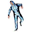 Morph Skeleton Costume Men, Adult Skeleton Costume, Halloween Costumes For Men, Halloween Costumes For Adults (X-Large, Blue)
