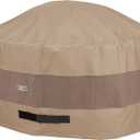 DUCKCOVERS Elegant Waterproof 34 Inch Round Fire Pit Cover, Outdoor Firepit Cover
