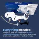 LUXE Bidet NEO 185 - Dual Nozzle, Self-Cleaning, Non-Electric Bidet Attachment for Toilet Seat, Adjustable Water Pressure, Rear & Feminine Wash (Blue)