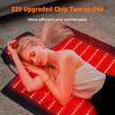 520 LEDs Dual Full Body Red Light Therapy Mat, Red Light Therapy Blanket, 2in1 LEDs(660nm& 850nm), Premium Leather, Adjustable Timer & Intensity