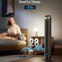 Dreo Tower Fan for Bedroom, 5 Speeds, 4 Modes with 26ft/s Standing Fan, 90 Oscillating Fans for Indoors, 12H & 28dB Quiet Timer, Remote Control, Touch, 40" Bladeless Floor Fan for Home Office, Black