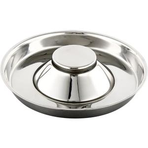 Stainless Steel Pet Bowl for Puppy and Cat, Dog Food and Water Feeding Bowl, Puppies and Kittens Weaning Bowls, Multiple Dogs and Cats Eat and Drink Together (1PC, L) (L - 7cups/56oz)