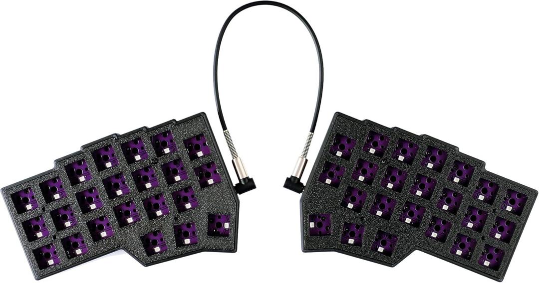 YMDK Split Keyboard Corne V4.1 46 Keys Ergonomic Hotswappable 40% Layout 3D PLA RGB QMK Vial All Key Programmable Mini Independent Gaming Keyboard Kit