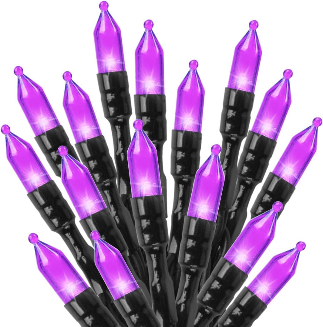 Purple-Halloween-Lights-Outdoor, 33FT 100 LED Waterproof Christmas String Lights with 8 Lighting Modes, Connectable Halloween Decorations for Haunted House Ghost Holiday Party Xmas Tree Lights Decor Purple-Halloween-Lights-Outdoor, 33FT 100 LED Waterproof Christmas String Lights with 8 Lighting Modes, Connectable Halloween Decorations for Haunted House Ghost Holiday Party Xmas Tree Lights Decor