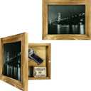 Hidden Gun Storage - Concealment Gun Safes for Pistols, Secret Decor Solid Wooden Handgun Picture Frames Box (Solid Wood)